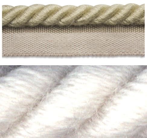 Troynorth Cosmos Oberon Flanged Cord Trim, White Dwarf