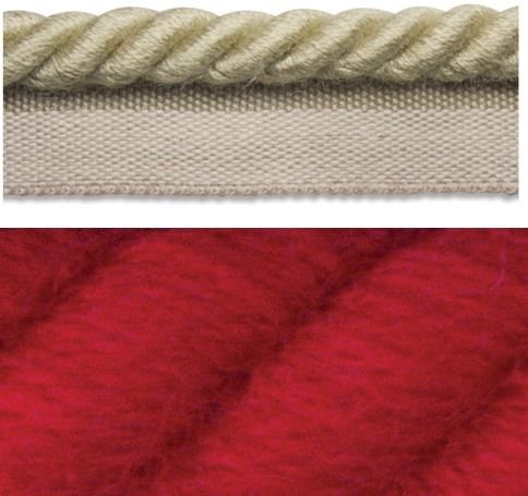 Troynorth Cosmos Oberon Flanged Cord Trim, Red Giant