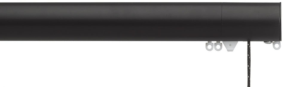 Silent Gliss Corded Metropole 50mm 7640 Black Flush Endcap Finial