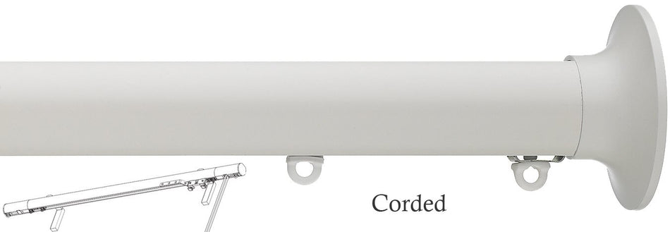 Silent Gliss Corded Metropole 50mm 7640 Ecru Taper Finial