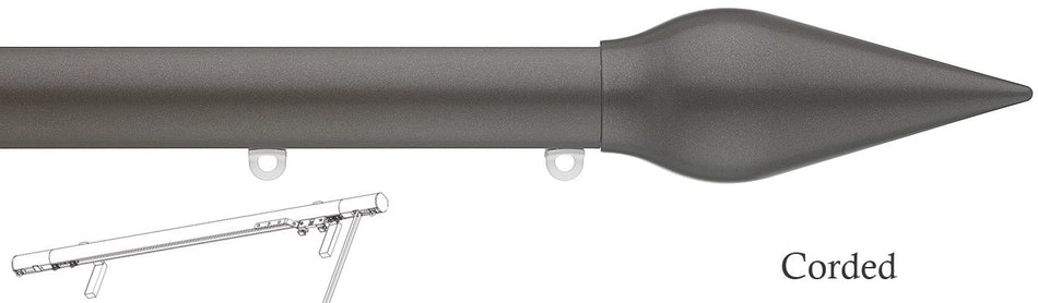 Silent Gliss Corded Metropole 50mm 7640 Bronze Spear Finial