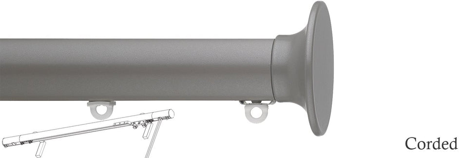 Silent Gliss Corded Metropole 50mm 7640 Slate Grey Taper Finial