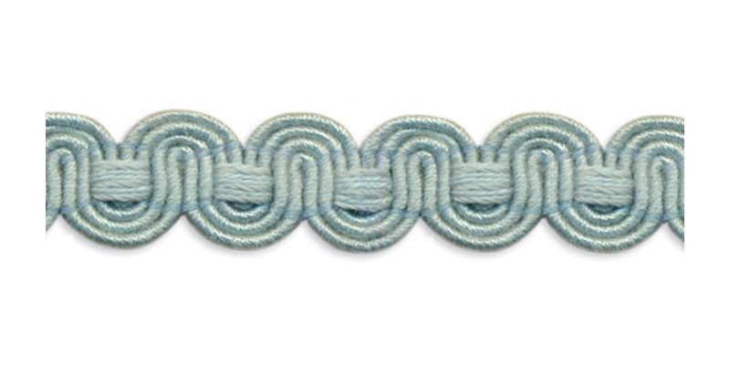 Troynorth Chiswick Scroll Gimp Braid, Blue
