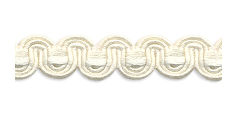 Troynorth Chiswick Scroll Gimp Braid, White