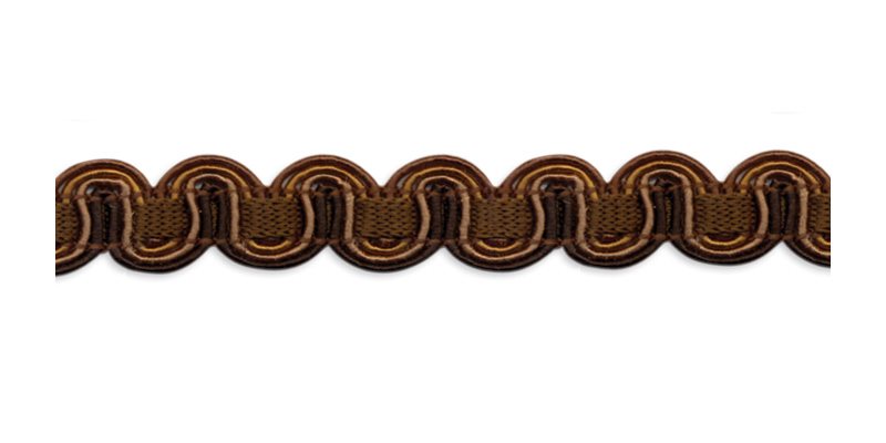 Troynorth Minsk Scroll Gimp Braid, Chocolat