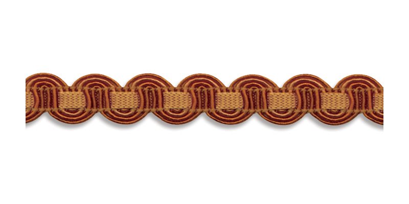 Troynorth Minsk Scroll Gimp Braid, Paprika