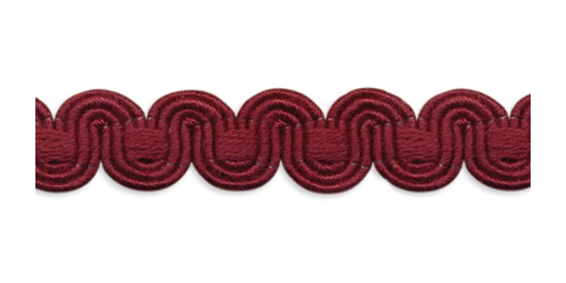 Troynorth Villa Scroll Gimp Braid, Damson