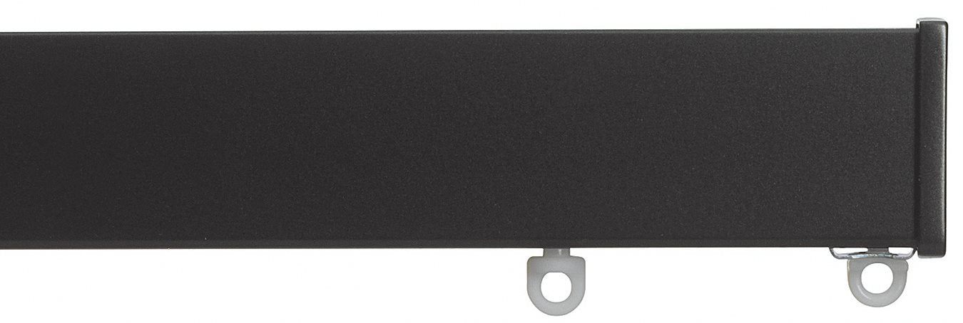 Silent Gliss Metroflat 36mm 7605 Curtain Track Charcoal Stud Endcap