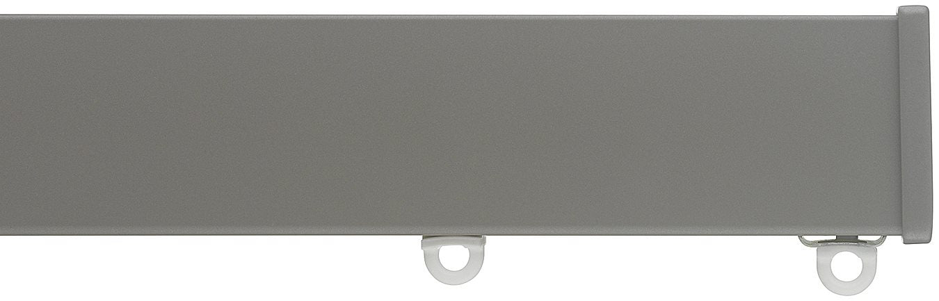 Silent Gliss Metroflat 36mm 7605 Curtain Track Slate Grey Stud Endcap