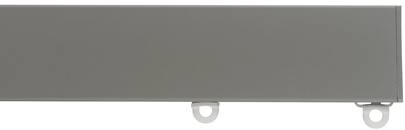 Silent Gliss Metroflat 36mm 7605 Curtain Track Slate Grey Flush Endcap