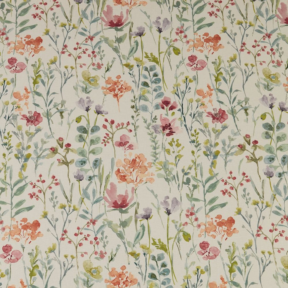 Iliv Water Meadow Wild Flowers Clementine Fabric