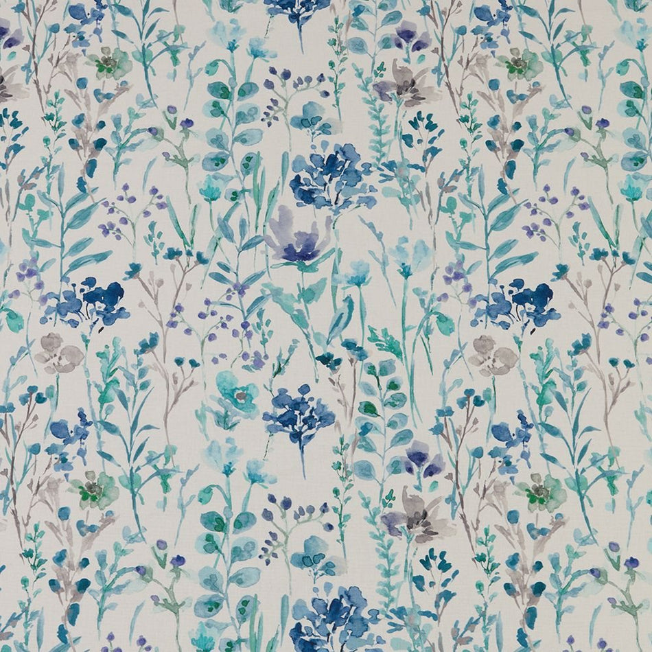 Iliv Water Meadow Wild Flowers Cobalt Fabric