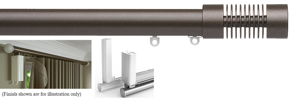 Silent Gliss 7650 Electric Metropole 50mm 5190 Motor Bronze Groove Cylinder