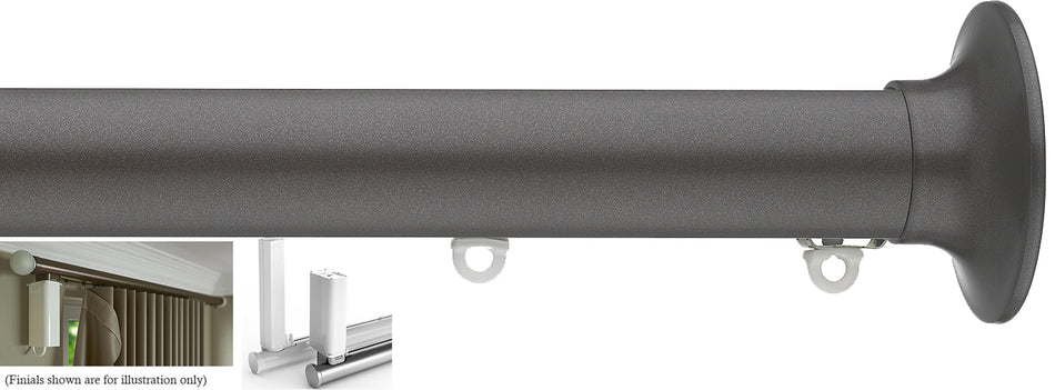 Silent Gliss 7650 Electric Metropole 50mm 5190 Motor Bronze Taper Finial