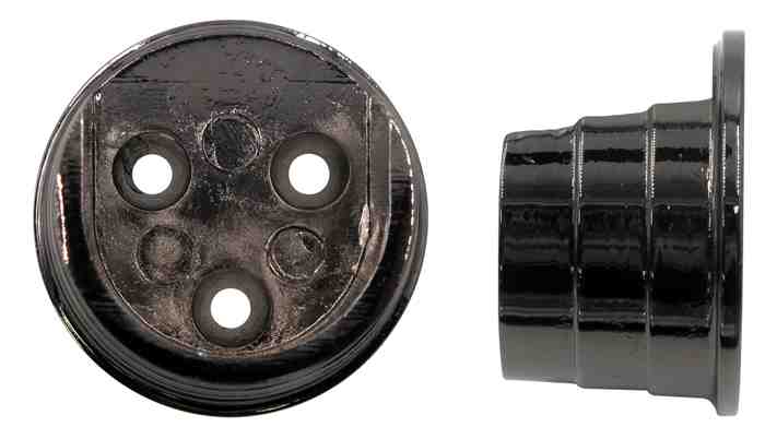 Renaissance 28mm Recess Curtain Pole Bracket, Black Nickel