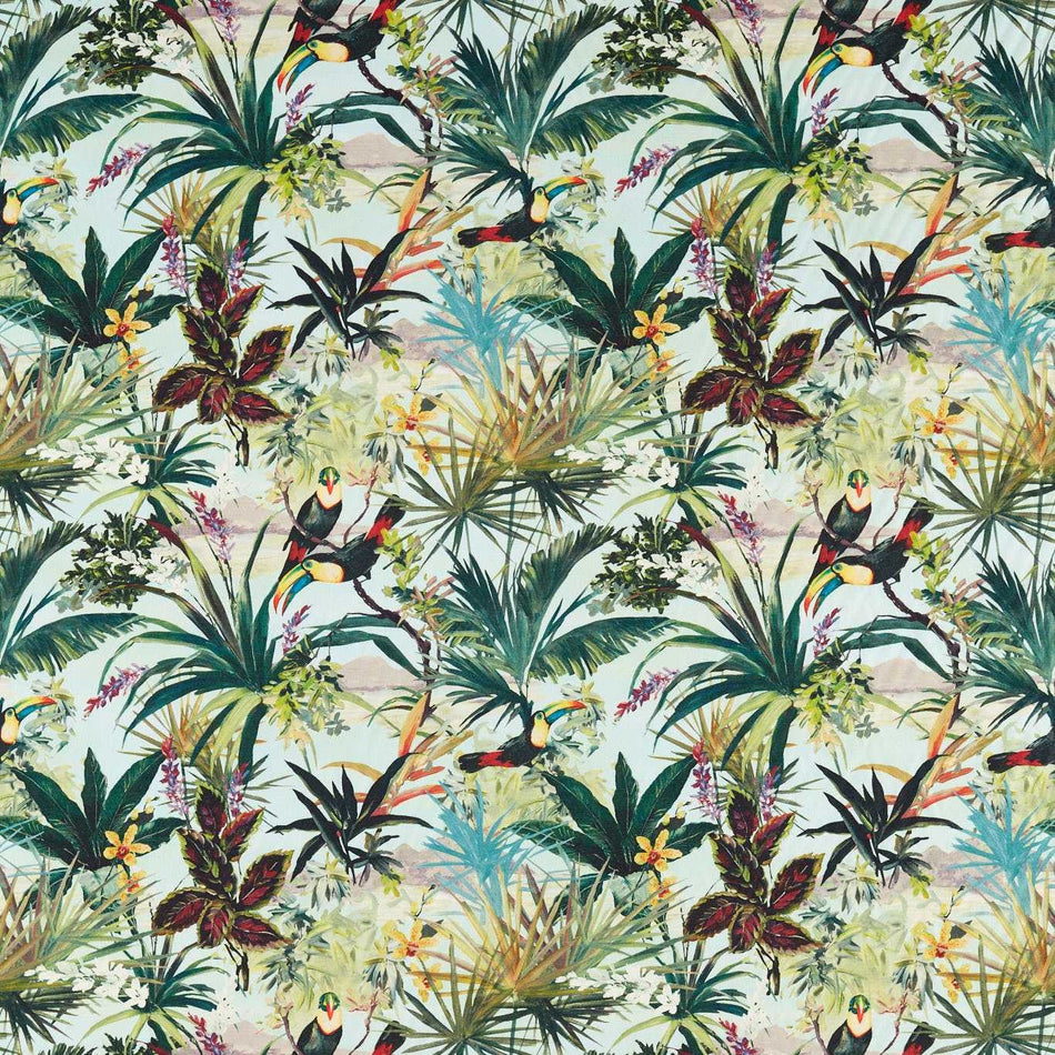 Clarke & Clarke Exotica 2 Toucan Sky Fabric