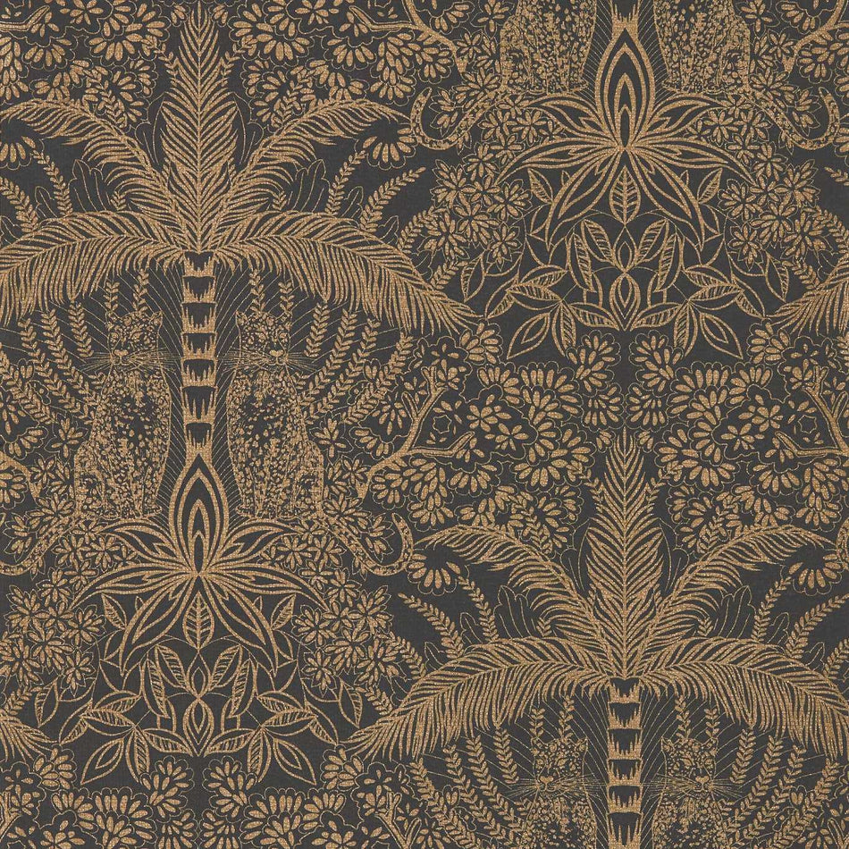 Clarke & Clarke Exotica 2 Leopardo Antique/Noir Wallpaper