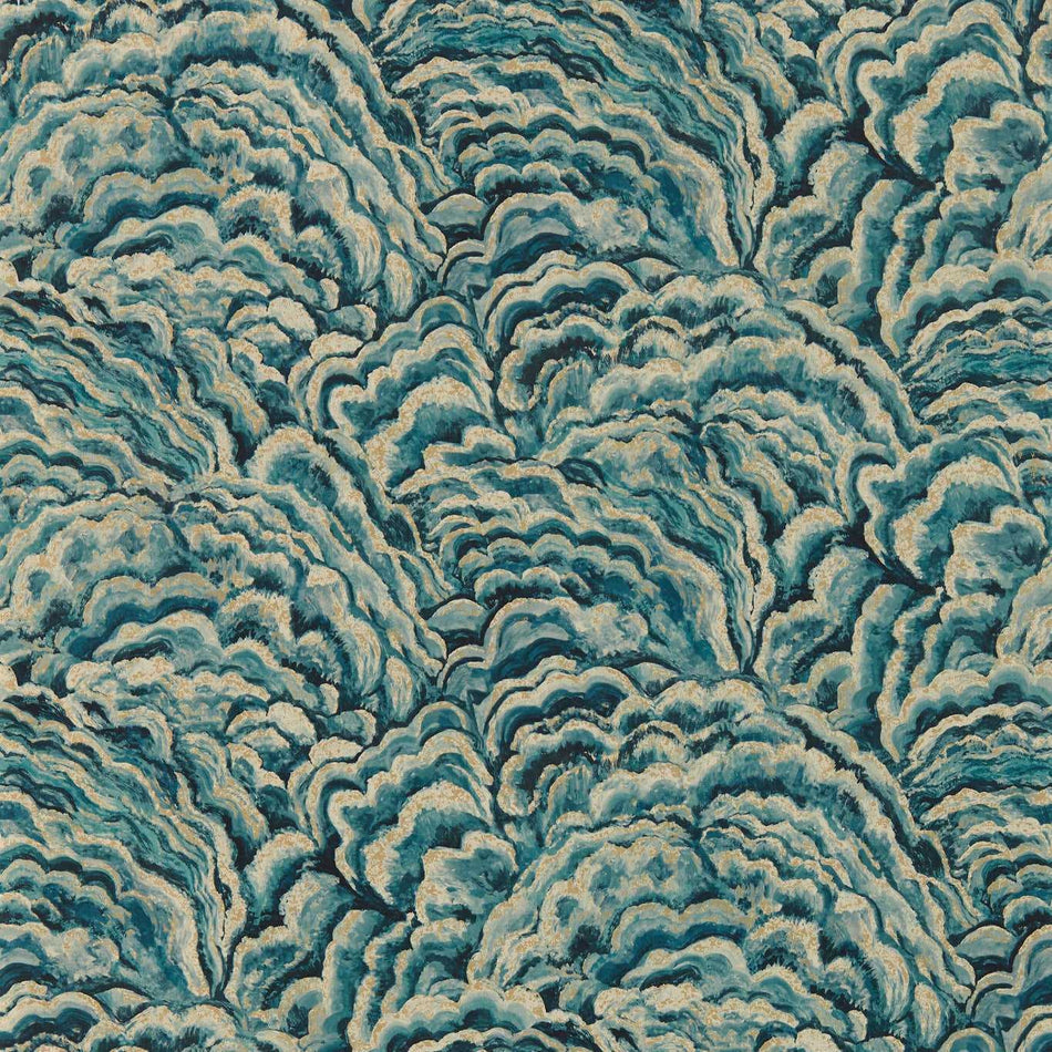 Clarke & Clarke Exotica 2 Lumino Kingfisher/Gilver Wallpaper