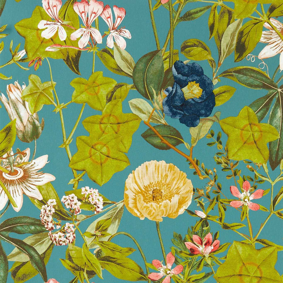 Clarke & Clarke Exotica 2 Passiflora Chambray Wallpaper