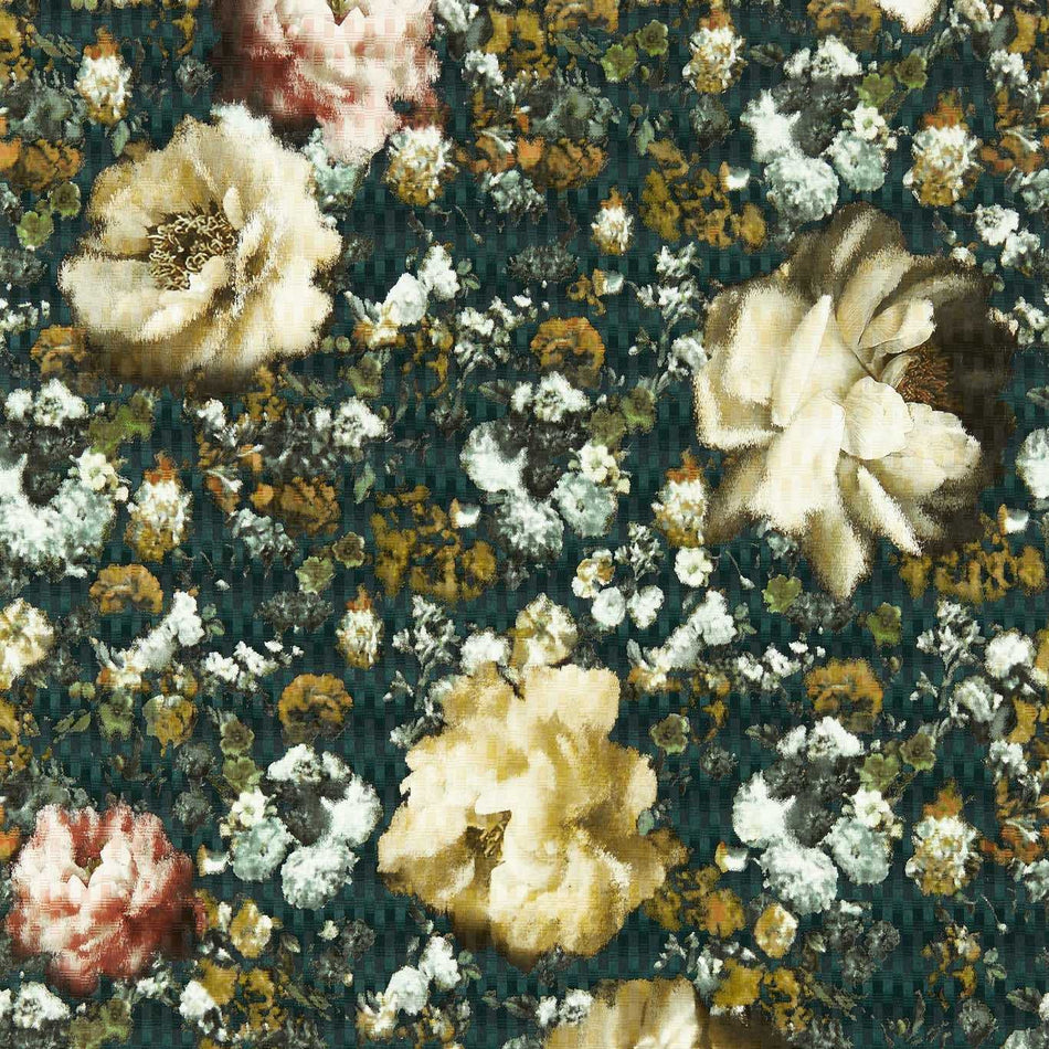 Clarke & Clarke Fusion Camile Teal/Spice Wallpaper