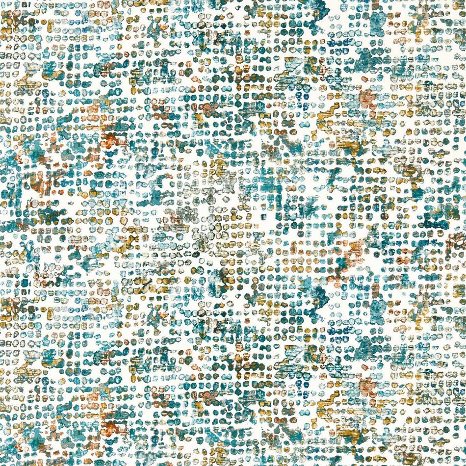 Clarke & Clarke Fusion Scintilla Teal/Spice Wallpaper