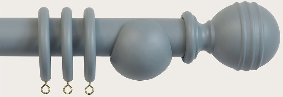 Laura Ashley 35mm Pole Dark Slate Ribbed Ball