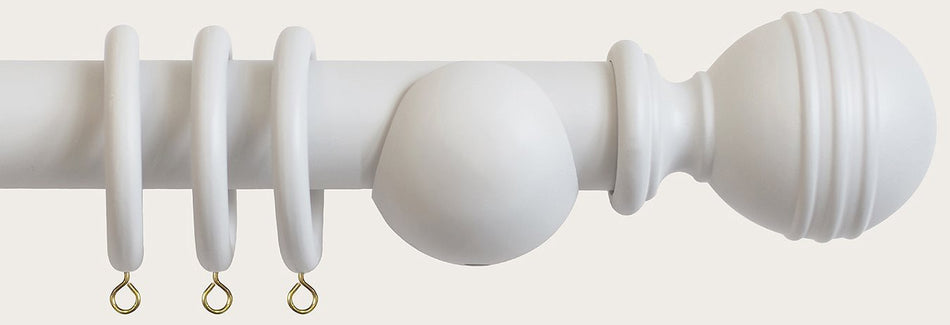 Laura Ashley 35mm Pole Pale Dove Grey Ribbed Ball
