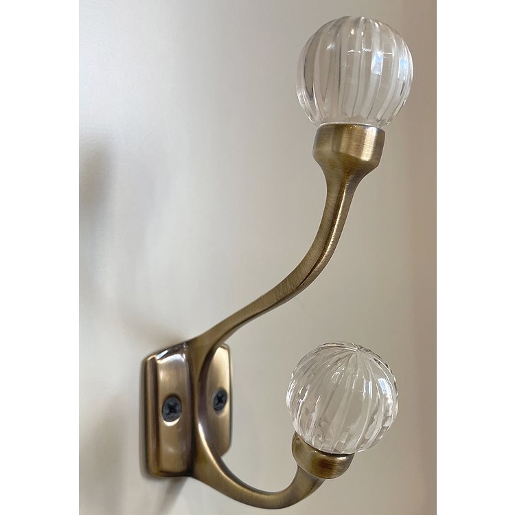 Laura Ashley Vivien Double Hook Antique Brass