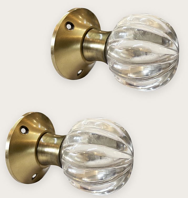 Laura Ashley Vivien Mortice Door Knob Antique Brass