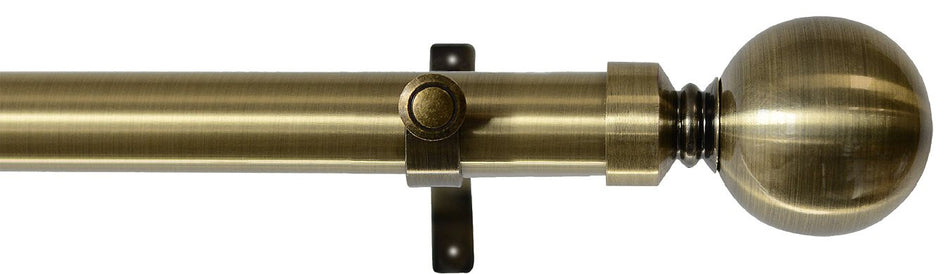 Laura Ashley 28mm Metal Eyelet Pole Antique Brass Sphere