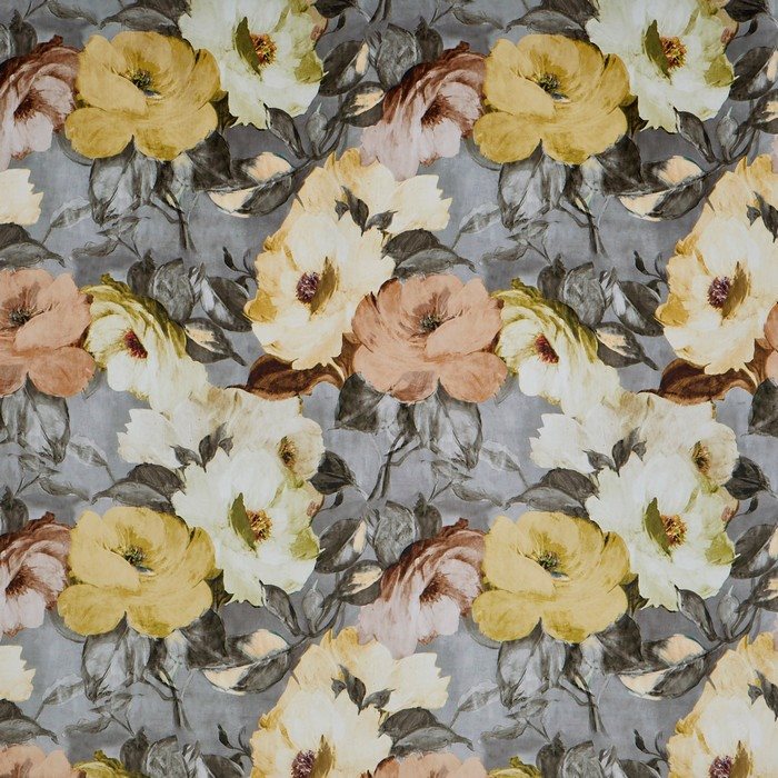 Prestigious Textiles Painted Canvas Rosa Amber Fabric