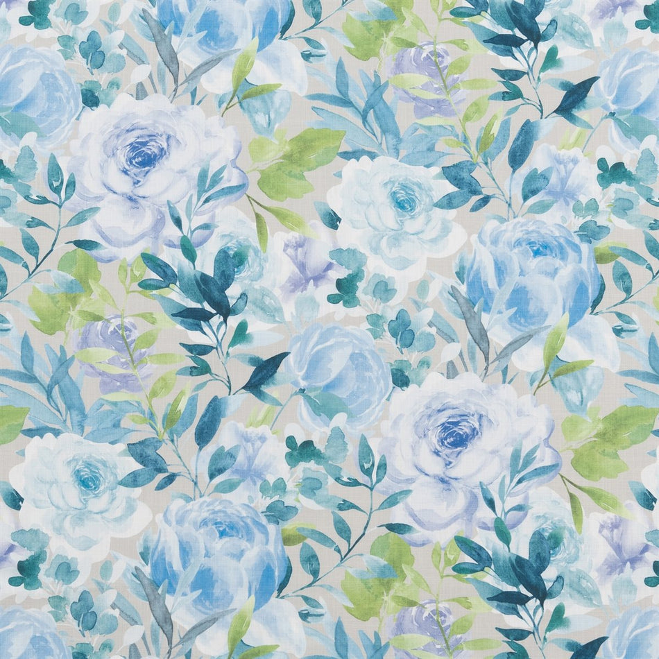 Beaumont Textiles Cottage Garden Belvoir Periwinkle Fabric