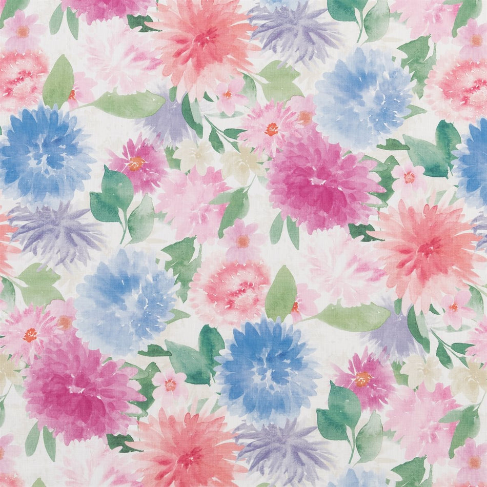 Beaumont Textiles Cottage Garden Dahlia Summer Fabric