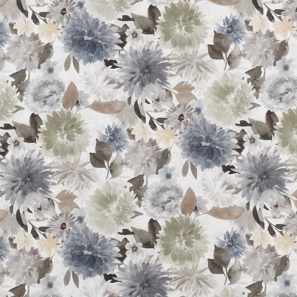 Beaumont Textiles Cottage Garden Dahlia Winter Fabric