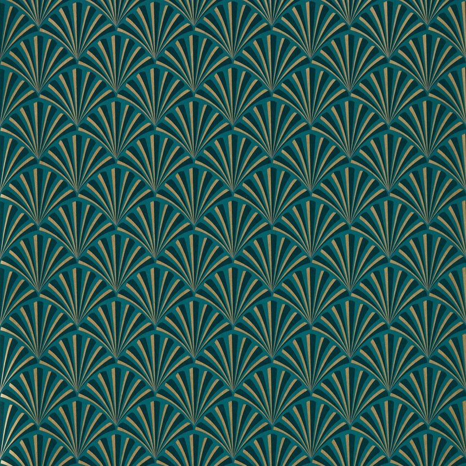 Clarke & Clarke Lusso Chrysler Teal Wallpaper