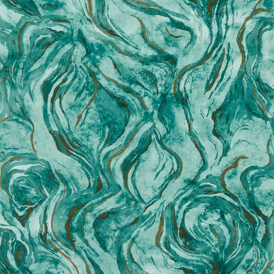 Clarke & Clarke Lusso Lavico Teal Wallpaper