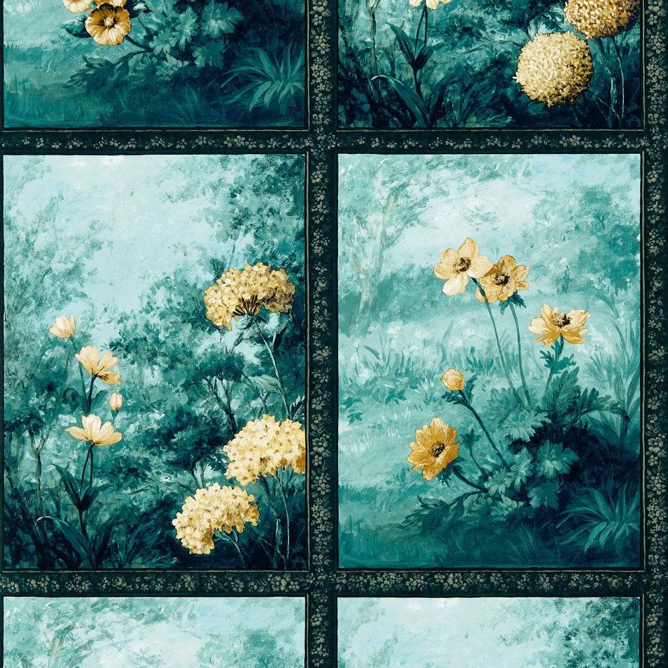 Clarke & Clarke Marianne Artus Denim/Ochre Wallpaper