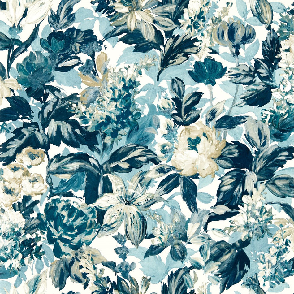 Clarke & Clarke Marianne Lilum Denim/Ivory Wallpaper