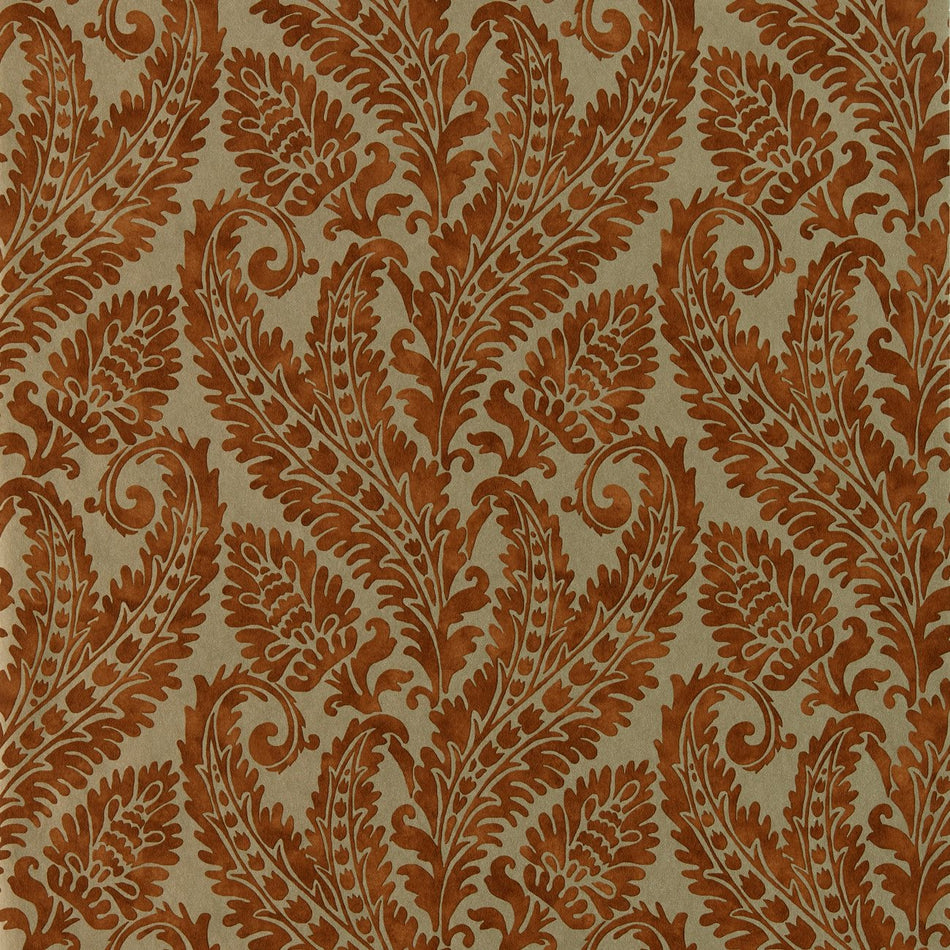 Clarke & Clarke Marianne Regale Russet/Gilver Wallpaper