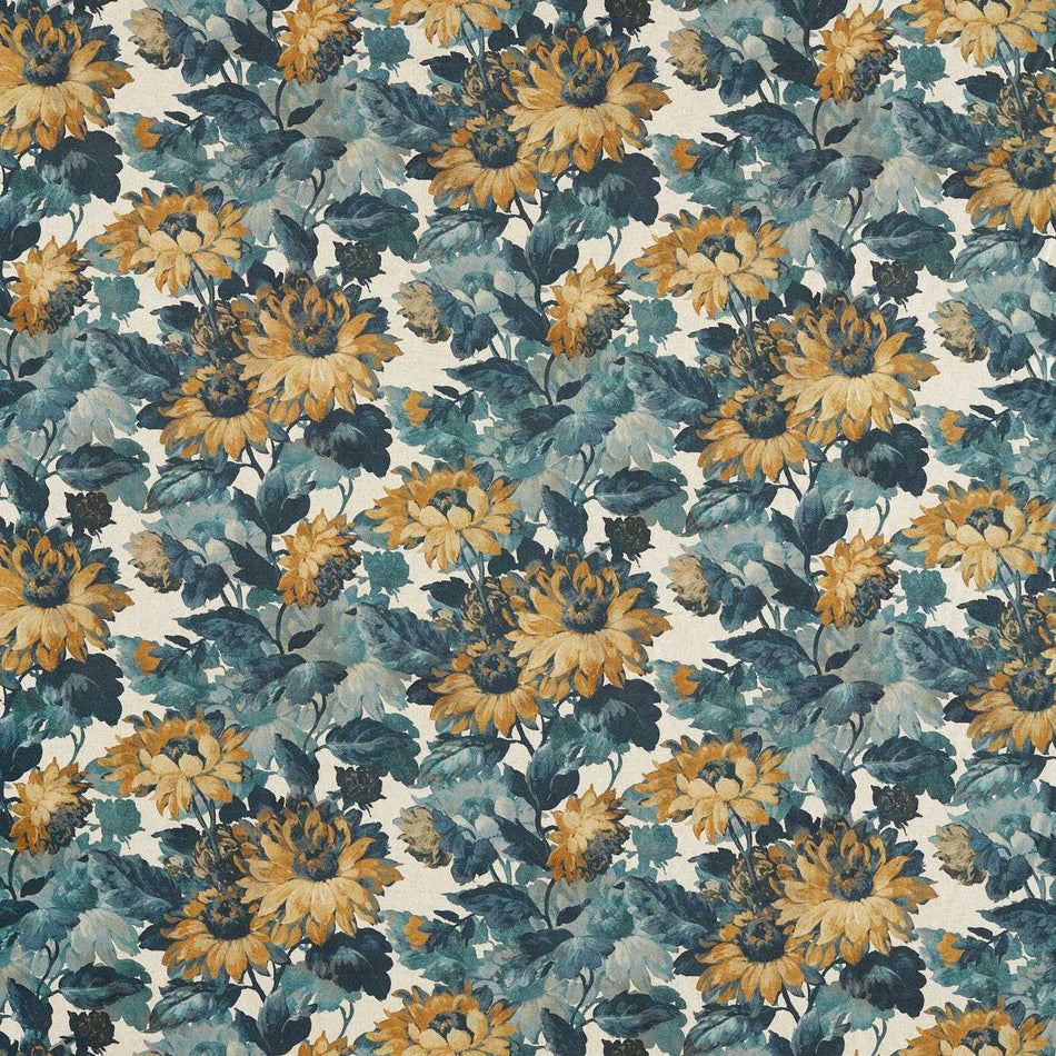 Clarke & Clarke Marianne Sunforest Denim/Linen Fabric