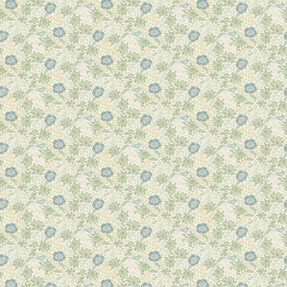 Clarke & Clarke William Morris Mallow Apple/Linen Fabric