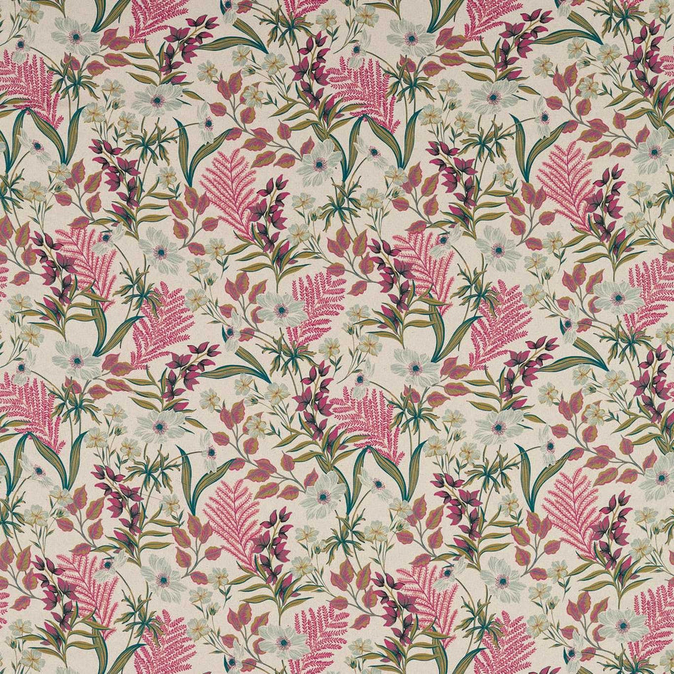Studio G Ferndene Hazelbury Coral Linen Fabric