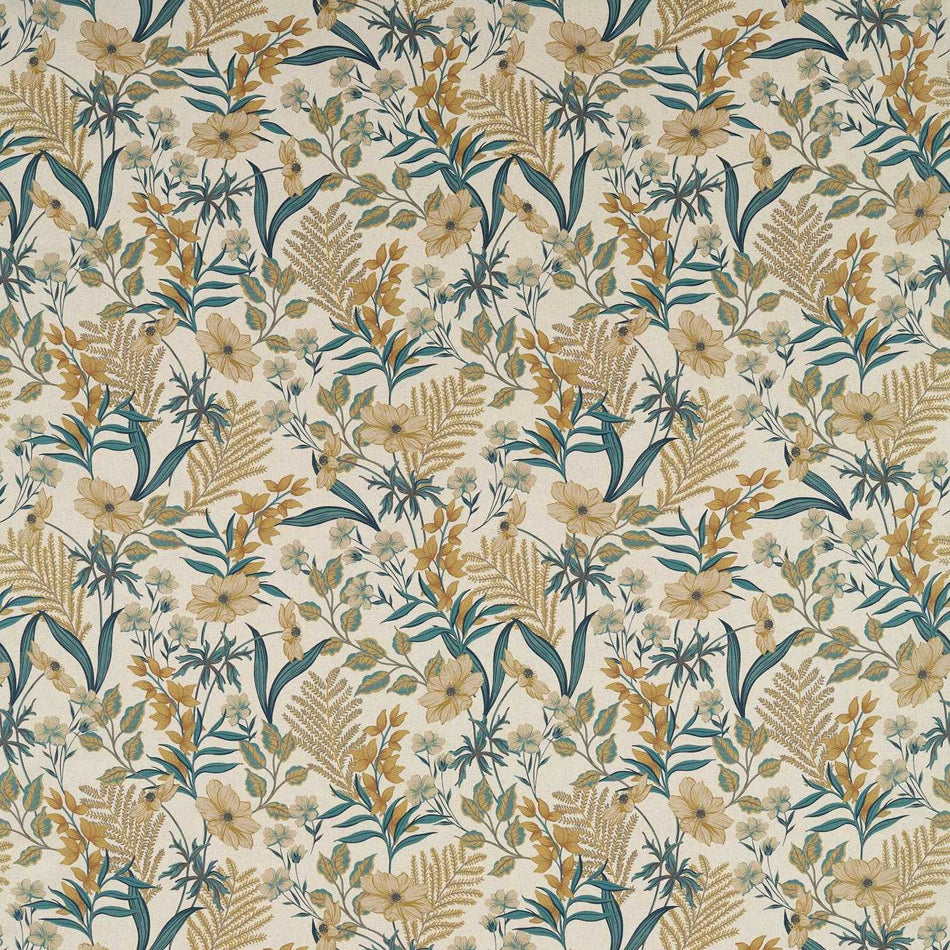 Studio G Ferndene Hazelbury Ochre Linen Fabric
