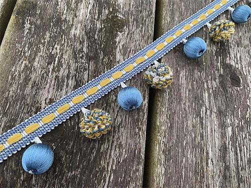 Copper Fox Secret Garden Fringe Trimming Cornflower