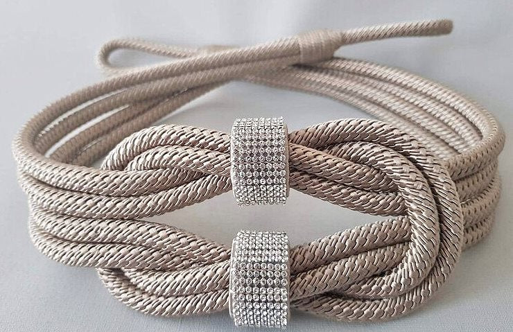 Copper Fox Gatsby Facetted Tieband Beige