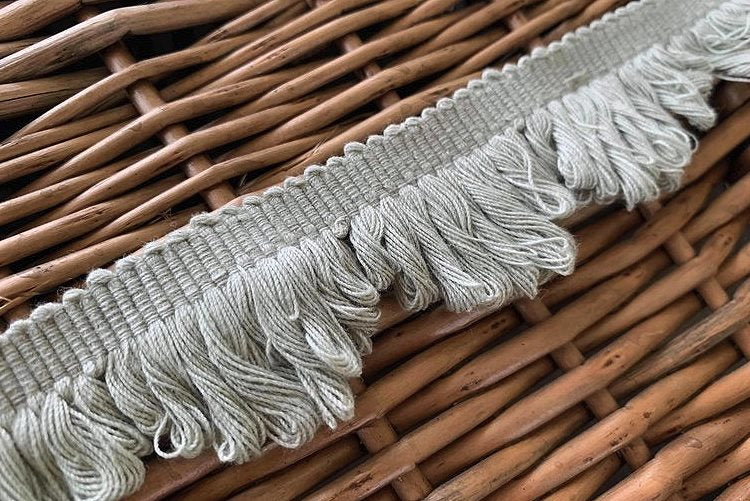 Copper Fox Petticoat Fringe Trimming Grey Calico