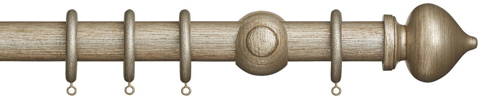 Museum 35mm & 45mm Antique Silver Pole Florence Finial
