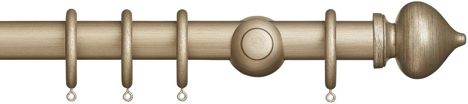 Museum 35mm & 45mm Satin Oyster Pole Florence Finial