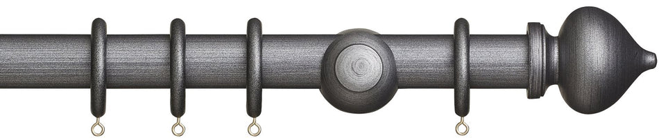 Museum 35mm & 45mm Satin Pewter Pole Florence Finial