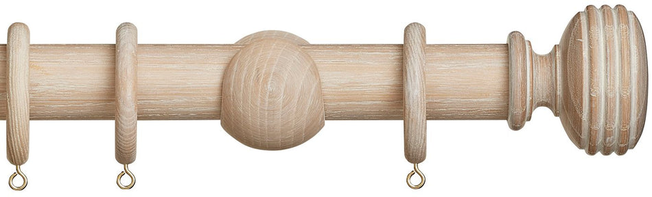 Hallis Eden 35mm Wood Pole Oatmeal Ellipse